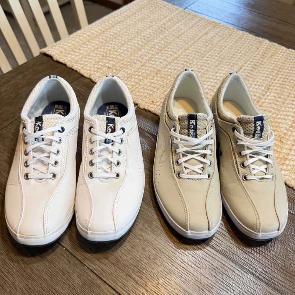 Bundle of 2‎ Keds Leather Slip On Sneakers Comfort Walking Shoes Casual Size 6